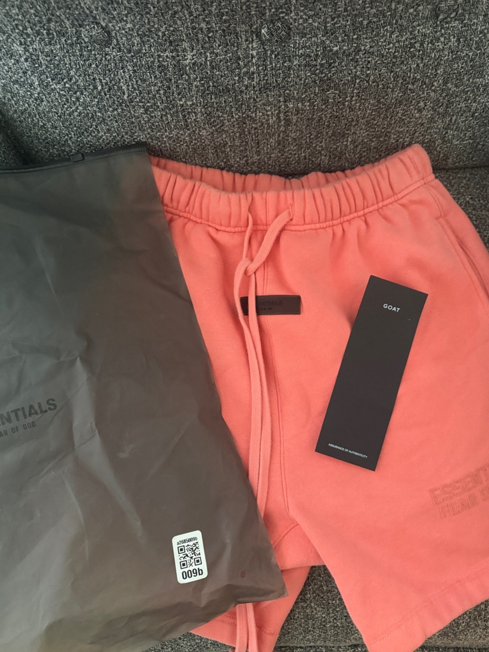 Essentials Coral Pink Drawstring Shorts